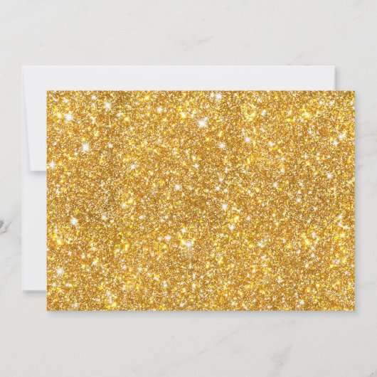 Gold Faux Glitter Pattern Fabulous 50 Kaart (Achterkant)