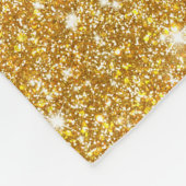 Gold Faux Glitter Pattern Girly Bling Fleece Deken (Hoek)