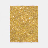 Gold Faux Glitter Pattern Girly Bling Fleece Deken (Voorkant)