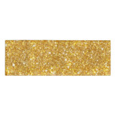 Gold Faux Glitter Pattern Modern Girly Naambadge (Voorkant)