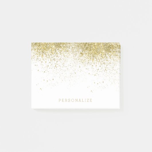 Gold Faux Glitter Post-it® Notes (Voorkant)