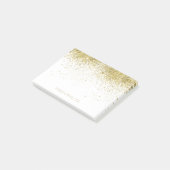 Gold Faux Glitter Post-it® Notes (Schuin)