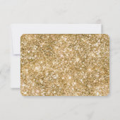 Gold Faux Glitter RSVP Kaartje (Achterkant)