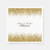 Gold Faux Glitter Servetten (Voorkant)