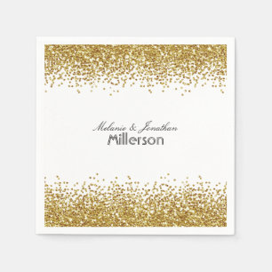 Gold Faux Glitter Servetten