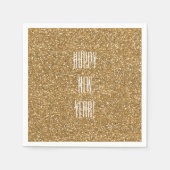Gold Faux Glitter Servetten (Voorkant)