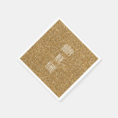 Gold Faux Glitter Servetten (Hoek)