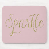 Gold Faux Glitter Sparkle Muismat (Voorkant)