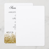 Gold Faux Glitter Sweet Sixteen Kaart (Voorkant / Achterkant)