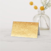 Gold Faux Glitter Table Number Plaatskaartje (Achterkant)