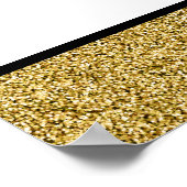 Gold Faux Glitter Unplugged Wedding Sign Poster (Hoek)