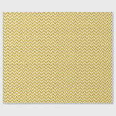 Gold Faux Glitter & White Ikat Chevron Cadeaupapier (Vlak)