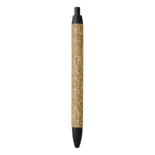 Gold Faux Glitter Zwarte Inkt Pen