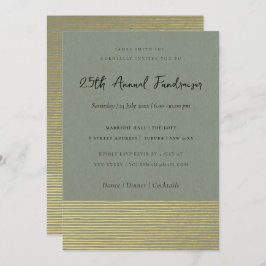 GOLD FAUX GRAY SKETCH STRIPED LINE CORPORATE GEBEU KAART