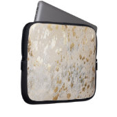 Gold Faux Koeienhuid Print Metallic Cowgirl Wester Laptop Sleeve (Voorkant Rechts)