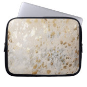 Gold Faux Koeienhuid Print Metallic Cowgirl Wester Laptop Sleeve (Voorkant)