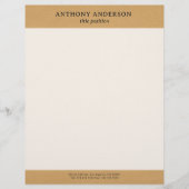 Gold Faux Leather Texture Design Briefhoofd (Voorkant)