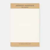 Gold Faux Leather Texture Design Post-it® Notes (Voorkant)