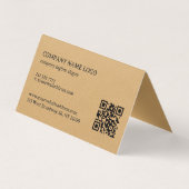 Gold Faux Leather Texture Design Visitekaartje (Achterkant)