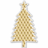 Gold Faux Metallic 3-D Boxes kerstboom Sticker (Voorkant)