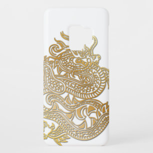 Gold Faux Metallic Chinese Dragon Phone Case 1