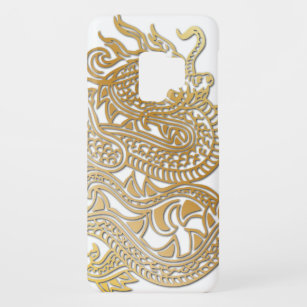 Gold Faux Metallic Chinese Dragon Phone Case 4