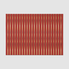 Gold Faux Metallic en Red Stripes Tissuepapier