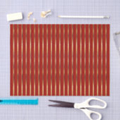 Gold Faux Metallic en Red Stripes Tissuepapier (Craft)