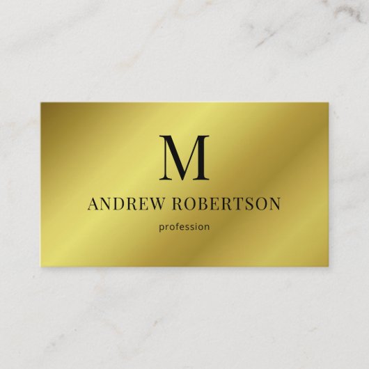 Gold Faux Metallic Holografie QR Code Visitekaartje (Voorkant)