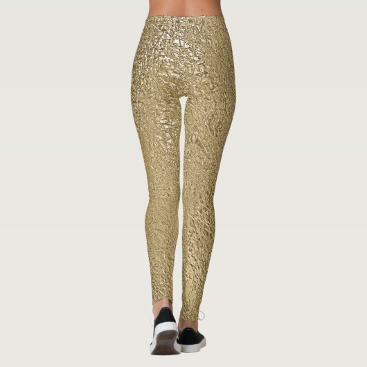 Gold Faux Metallic Leggings (Achterkant)