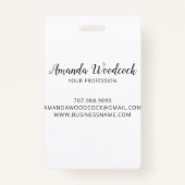 Gold Faux Metallic op Black Event Planner Name Badge (Achterkant)