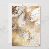 Gold Faux Metallic White Marble Celebrate met ons Kaart (Achterkant)