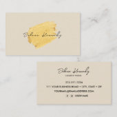 Gold Faux Modern Professional Luxe Unieke Visitekaartje (Voorkant / Achterkant)