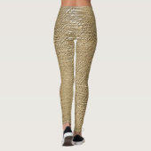 Gold Faux Shimmery Metallic Textured Leggings (Achterkant)