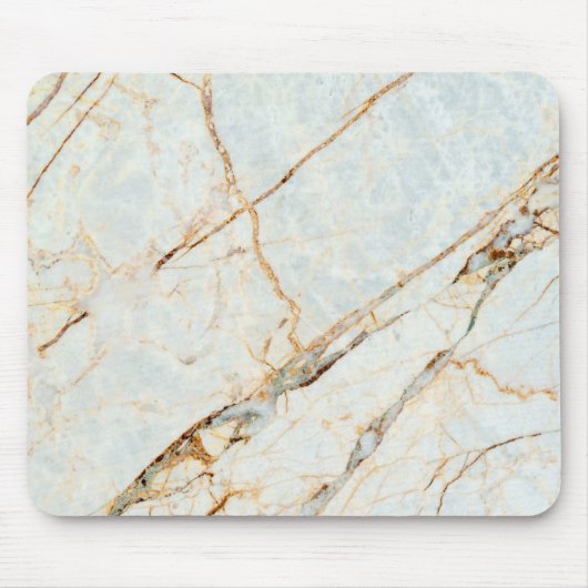 Gold Faux Shining Marble Pattern Girly Muismat (Voorkant)