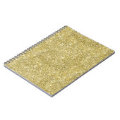 Gold Faux Sparkle Glitter Notitieboek (Linkerzijde)