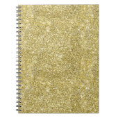 Gold Faux Sparkle Glitter Notitieboek (Voorkant)