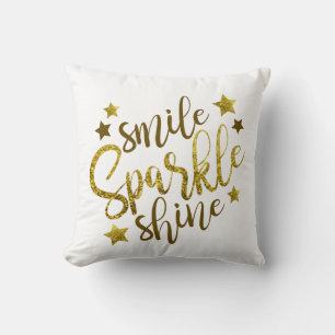  Gold Faux Sparkle Pillow voor haar Kussen