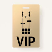 Gold Faux VIP DJ Badge (Voorkant)
