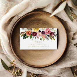 Gold Feather Boho Tropical Wedding Gift Registry Informatiekaartje