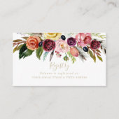 Gold Feather Boho Tropical Wedding Gift Registry Informatiekaartje (Voorkant)