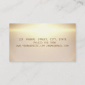 Gold Feather Dark Red Notary Signing Agent Visitekaartje (Achterkant)