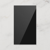 Gold Feather Pen Logo | Zwart gloss Visitekaartje (Achterkant)