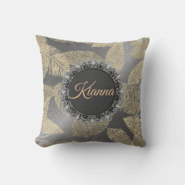 Gold Feathers op speciaal gepersonaliseerde stijlv Kussen