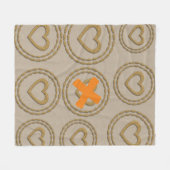 Gold Feestdagen Vibe Fleece Deken (Voorkant (Horizontaal))