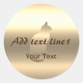 Gold Feestdagen Vibe Ronde Sticker (Voorkant)