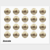 Gold Feestdagen Vibe Ronde Sticker (Vel)