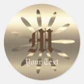 Gold Feestdagen Vibe Ronde Sticker (Voorkant)