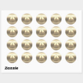 Gold Feestdagen Vibe Ronde Sticker (Vel)