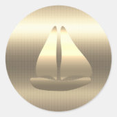 Gold Feestdagen Vibe Ronde Sticker (Voorkant)